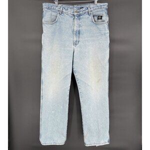 Vintage Harley Davidson Men's Traditional Light Wash Denim Jeans 36 USA Biker